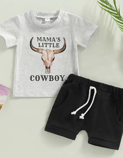 Load image into Gallery viewer, Casual Baby Boy Clothes Suit Cartoon Cow Print
