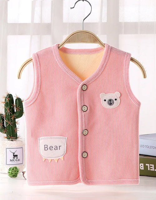 Load image into Gallery viewer, Kids Clothes Waistcoat Children&#39;s Vest  Boy Girl Thicken Velvet lining Keep Warm Jackets Vest Children&#39;s Clothing  Autumn Winter
