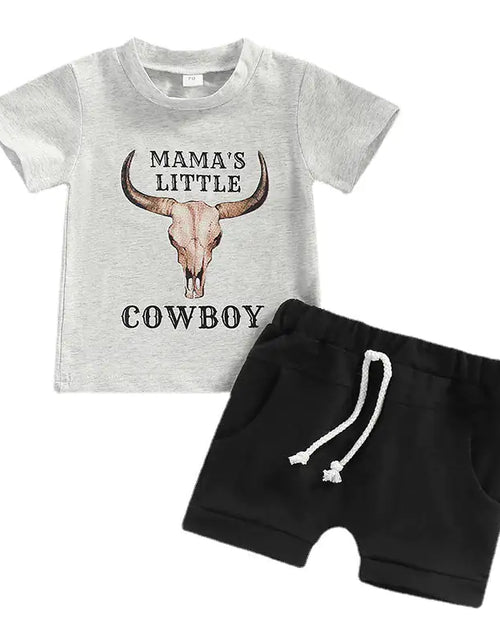 Load image into Gallery viewer, Casual Baby Boy Clothes Suit Cartoon Cow Print
