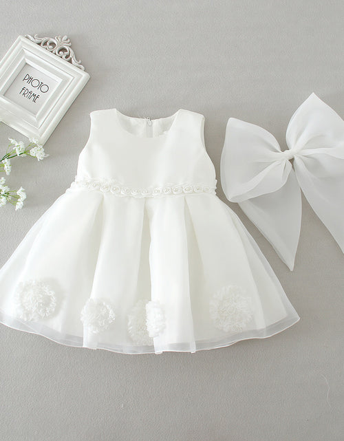 Load image into Gallery viewer, Elegant White Children&#39;s Dress for Little Princess - Perfect  for Weddings and Special occasions.
